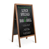 Wooden Folding A-Frame Chalkboard Pavement Sandwich Sign for Cafe Teaching Xmas