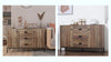 Industrial Sideboard, Storage Cabinet, Accent Cupboard Distressed Brown
