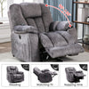 Electric Power Massage Lift Cinema Recliner Velvet Riser Heated Chair Sofa Grey