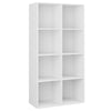 4 Tier Bookshelf Freestanding Bookcase Wood Display Cabinet 8 Cubes Storage Unit