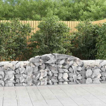 Arched Gabion Baskets 4 pcs 300x50x60/80 Galvanised Q5J3