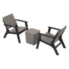 Wood Effect Garden Barrel Table &Chairs Set Storage Unit Outdoor Patio Furniture