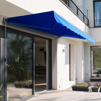 Manual Retractable Awning Patio Canopy Shelter 2X1.5M,2.5X2M,3X2.5M,3.5X3M,4X3M