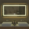 Elegant Bathroom Mirror Dual Light LED Wall lighted Mirror Vertically Horizontal