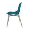Set of 4 Dining Chairs Wooden Legs Tulip Plastic Chairs Set Kitchen Home Office
