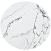 Nesting Coffee Table Set of 2 Marble Effect Side End Table for Living Room White