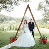 2X Large Pine Wood Triangle Wedding Arch Set Rustic Stable Wedding Decorations