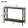 Vintage 2-Tier Console Table Sofa Desk for Living Room Entryway Hallway Furnitur