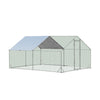 4X3M Spire-Shaped Chicken Coop Galvanized Metal Hen House Ducks Walk-in Pen Run