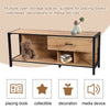 Industrial Wood TV Cabinet TV Stand Entertainment Unit Large Tabletop Storage ZE