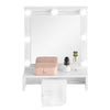 Bathroom Cabinet with LED Light 1 Shelf 1 Towel Rack Wall Mounted Storage