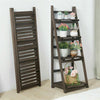 Vintage Wooden Ladder Flower Plant Stand Foldable 4 Tier Display Rack Bookshelf