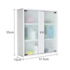 Bathroom Wall Cabinet Double Frosted Glass Door Storage Shelf Organiser Cupboard