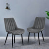 2* Faux Leather/PU Dining Chairs Dining Room Restaurant Chair Padded Modern