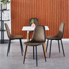 Set of 4 Velvet Dining Chairs Padded Backrest Home Living Room Kitchen Office BN