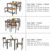 Modern Dining Table and Chairs Set 2/4 Seats Metal Frame Kitchen Home Grey/Brown