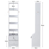 Extra Tall Bedside Cabinet Table Side Storage Floor Shelf Drawer with Lock Keys