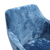 Blue Swivel Computer Desk Chair Crushed Velvet Padded Home Office Gas Lift Chair