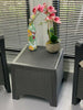 Suntime Roma Balcony Bistro 3pc Set - Plastic Rattan Garden Furniture w/Cushions