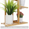 Multi-tier Vertically Bamboo Plant Stand Garden Corner Flower Shelf Rack Unit