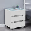 2/3 Drawers LED Bedside Tables Cabinets Wireless Charging Bedroom Furniture