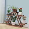 Heavy Duty Wood Plant Stand Triangle Stable 6 Pots Flower Succulent Shelf Rack