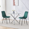 Modern 5Pcs Round Dining Table and Chairs Set 4 for Dining Room Space Saving
