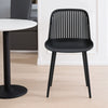 4x Plastic Chairs Dining Living Rooom Kitchen Office Lounge Seat Breathable Back