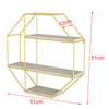 Wall Mounted Geometric Octagon Floating Shelf Storage Rack Living Room Bedroom