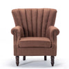 Ribbed Cocktail Wing Back Chesterfield Queen Anne Armchair Accent Tub Chair Sofa