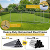 6X3M Spire-Shaped Chicken Coop Galvanized Metal Rabbit Hutch Walk-in Dog Pen Run