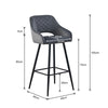 Pair of Bar Stool Black Blue Grey Velvet Chair Kitchen Bar Chair Modern Bar Home