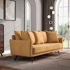 3-4 Seater Sofa Settee Fabric Couch Pillow Sofa Home Theater Mustard Yellow Seat