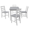 New Solid Wood Dining Table and 4 Chairs Set Home Kitchen Furniture 4 Colours