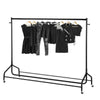 6ft Heavy Duty Clothes Rail Display Garment Rack Dress Hanging Shoes Shelf Stand