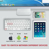 New White Slim Wireless Bluetooth Keyboard For Apple Ipad Android Phone Tablet