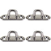 4pcs Marine Boat Stainless Steel Oblong Pad Eye Plate Staple Ring Hook UK 5MM
