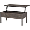 Modern Lift Top Coffee Table with Hidden Storage Floating Extendable Desk Tan