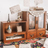 Small Desktop Wooden Storage Unit Jewellery Trinket Box Cabinet Display Shelves