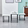 Set of 3 Coffee Table with 2 Stools Set Nesting Table Living Room Office Lounge