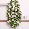 2 x8Ft Artificial Fake Silk Rose Flower Ivy Vine Garland Wedding Party 9 Colours