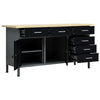 Workbench Black 160x60x85 Steel A1Q7
