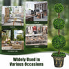 Artificial Triple Ball Shaped Topiary Tree Doorway Porch Garden Decoration Plant