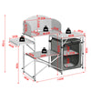 Aluminium Camping Table Folding Storage Kitchen Unit Outdoor Cook Station w/Bag