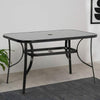 120cm Garden Dining Table Folding/Rattan Bistro Chair for Patio Balcony Backyard