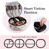 Portable Beauty Case Cosmetic Make up Vanity Case Nail Toiletry Travel Bag Round