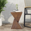 Modern Lightweight Concrete Accent Table Engineered Wood X-shape 30.5x30.5x46cm