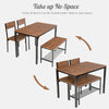 4PCS Dining Table & Chair Set Kitchen Furniture W/ Storage Bench Space-Saving