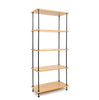 5 Tier Shelving Display Unit Versatile Wall & Pantry Storage Modern Wooden Metal