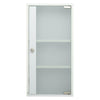 Wall-Mount Frosted Glass Cabinet Vanity Storage Cupboard Shelf Office 1 2 Doors